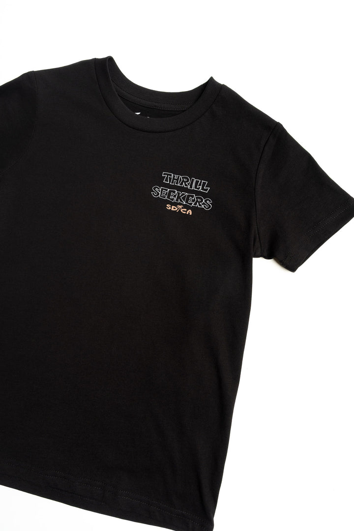 Kids Surf Moto Tee - Black