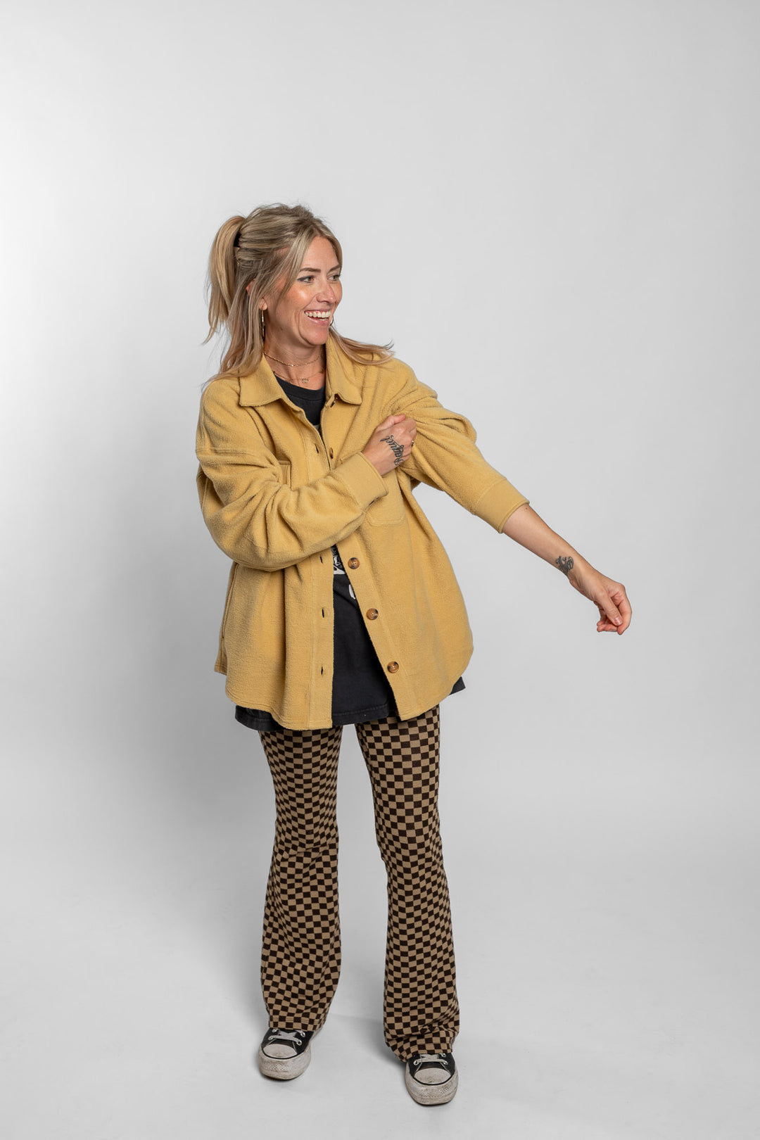 Babes Button Jacket - Golden Yellow