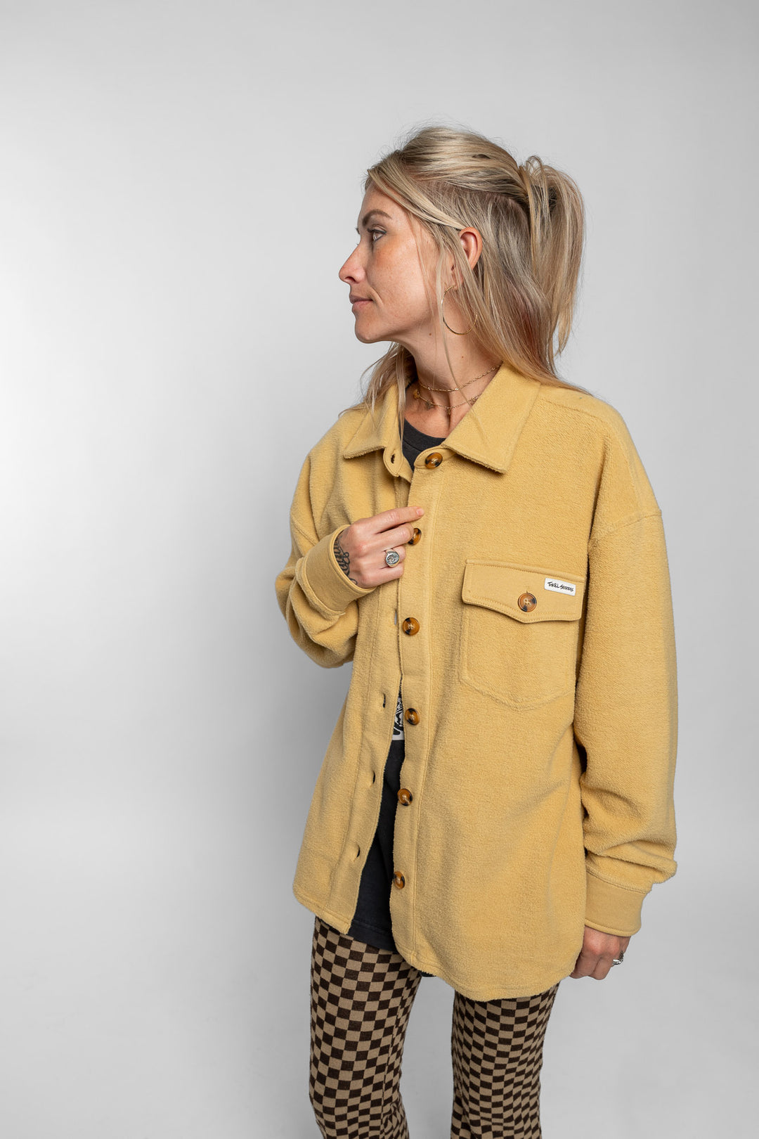 Babes Button Jacket - Golden Yellow