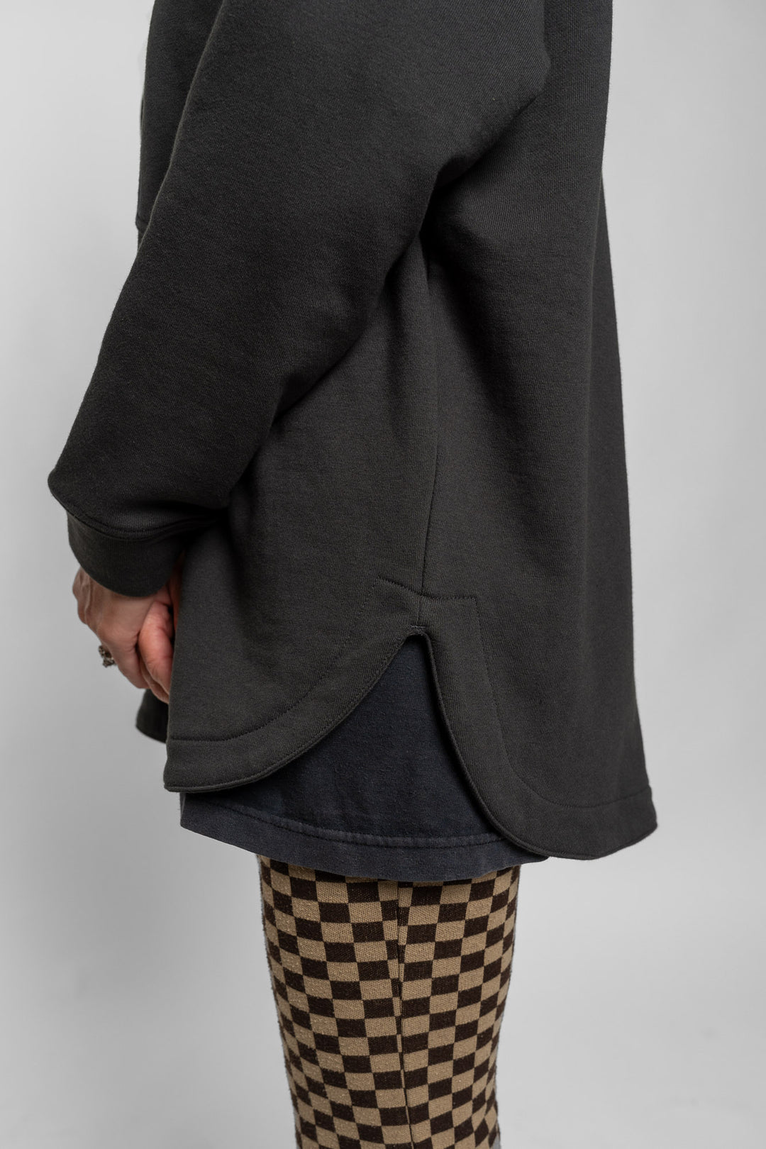 Babes Button Jacket - Charcoal