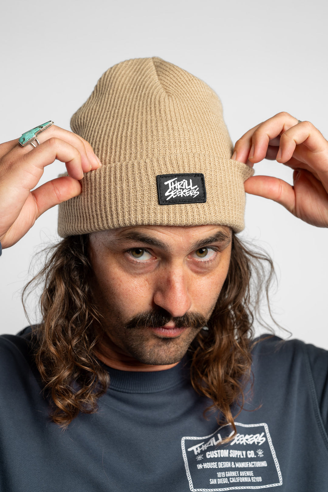Label Beanie - Khaki