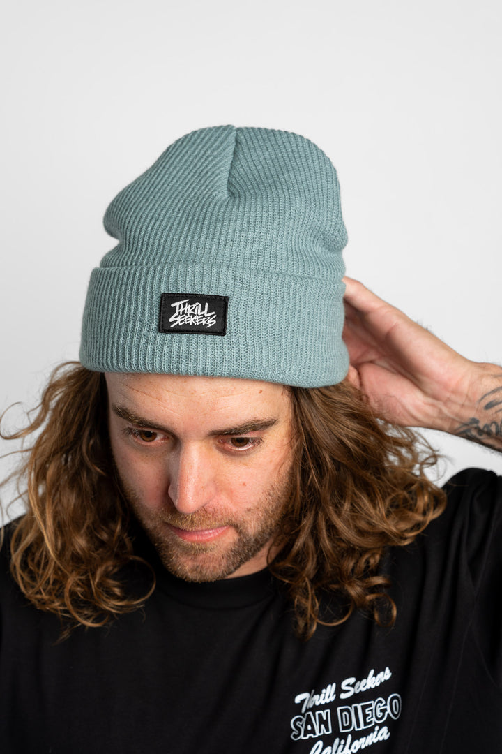 Label Beanie - Slate