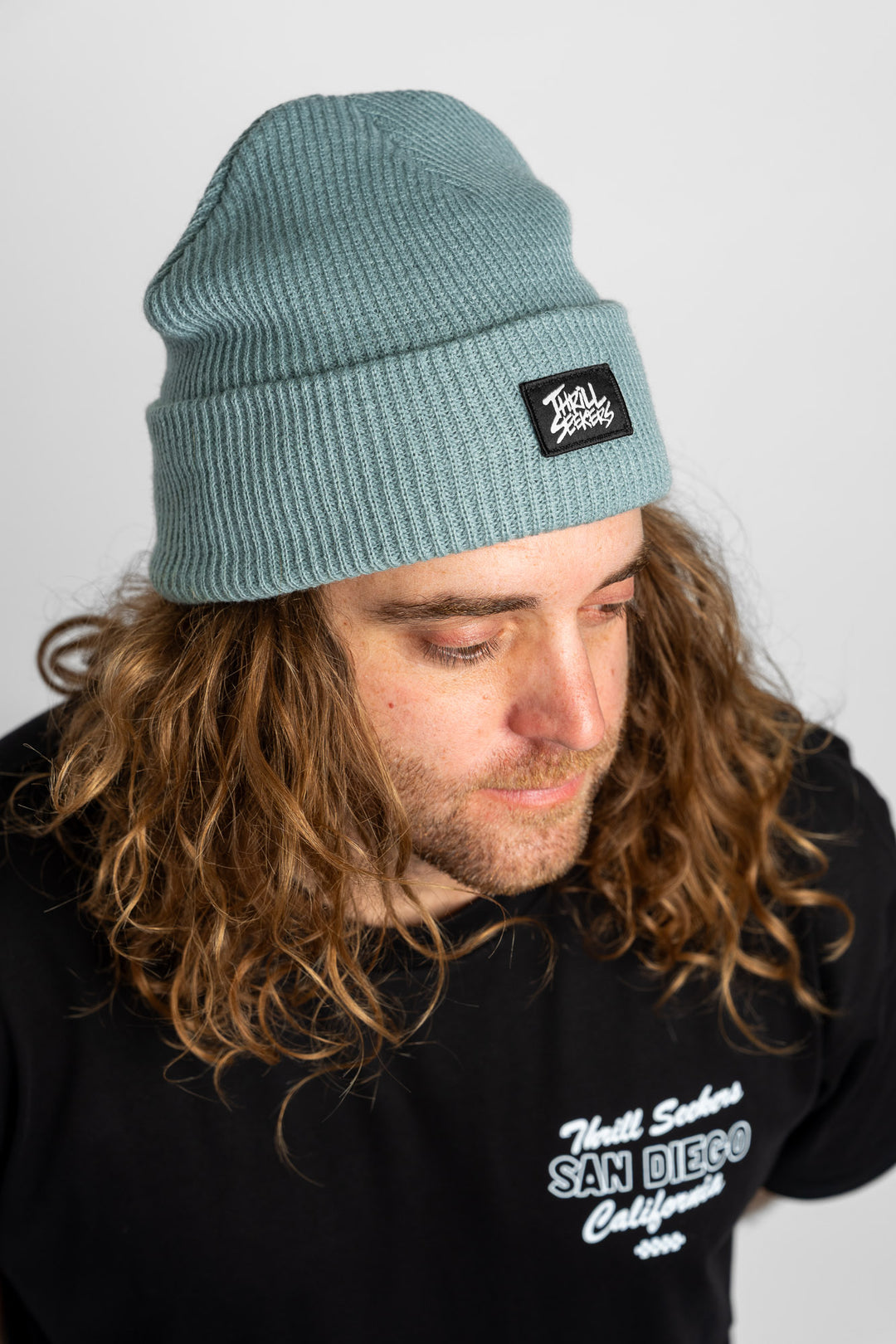 Label Beanie - Slate