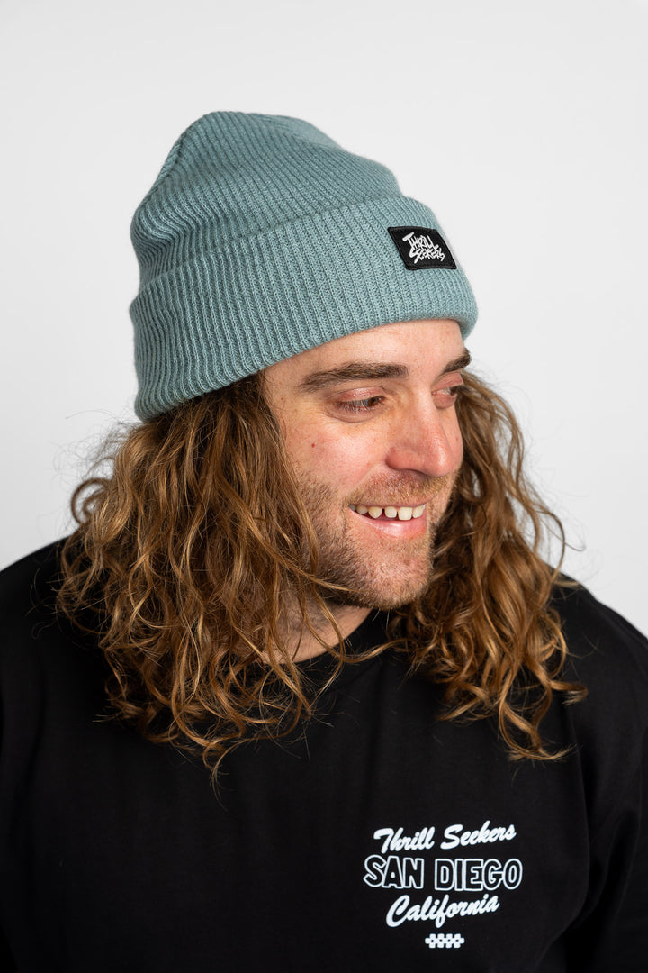 Label Beanie - Slate