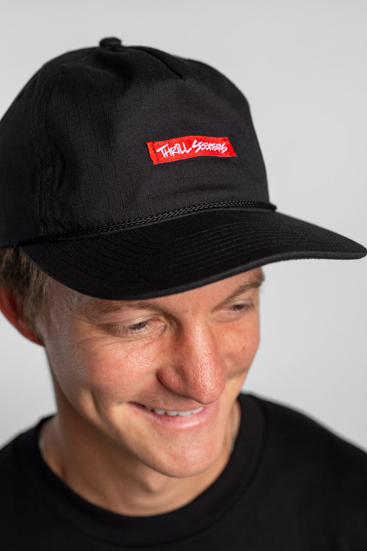 Red Label Roper Cap - Black