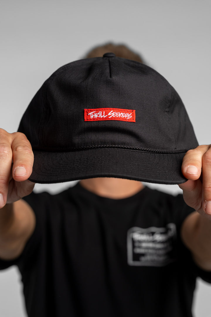 Red Label Roper Cap - Black